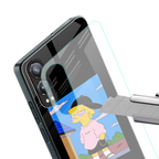 lisa simpson back phone cover | glass case for oneplus nord ce 4 lite