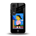 lisa simpson back phone cover | glass case for oneplus nord ce 4