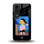 lisa simpson back phone cover | glass case for oneplus nord ce 4