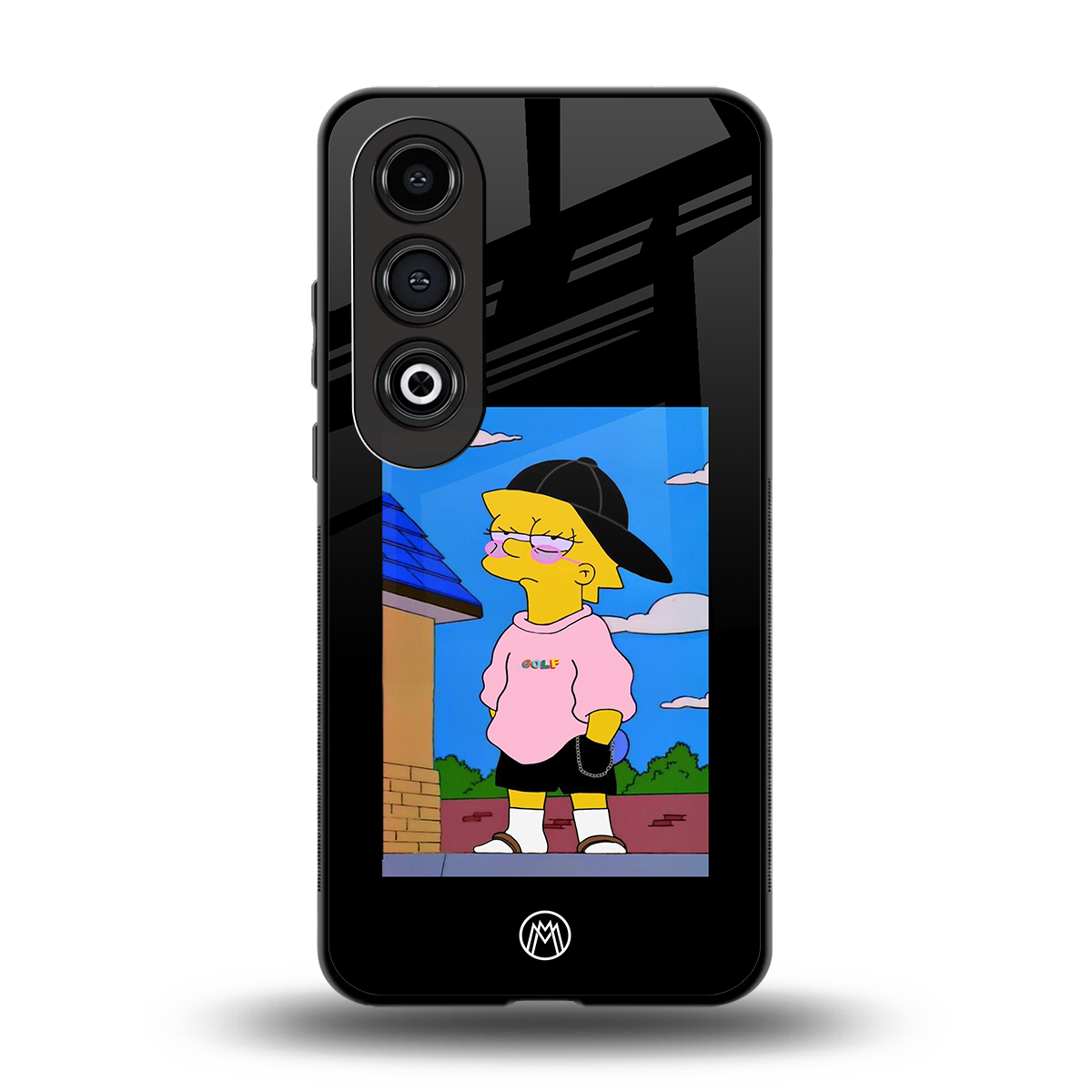 lisa simpson back phone cover | glass case for oneplus nord ce 4