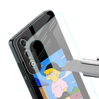 lisa simpson back phone cover | glass case for oneplus nord ce 4