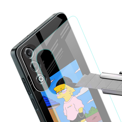 lisa simpson back phone cover | glass case for oneplus nord ce 4