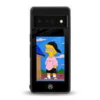 lisa simpson back phone cover | glass case for google pixel 6 pro