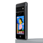 lisa simpson back phone cover | glass case for google pixel 6 pro
