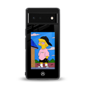 lisa simpson back phone cover | glass case for google pixel 6