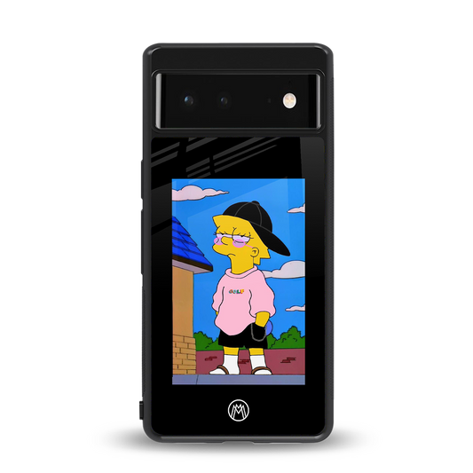 lisa simpson back phone cover | glass case for Google Pixel 6A