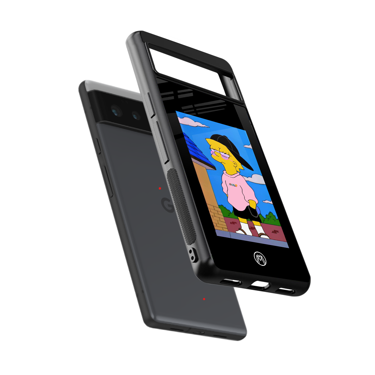 lisa simpson back phone cover | glass case for google pixel 6