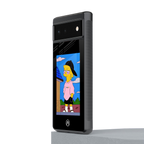 lisa simpson back phone cover | glass case for google pixel 6