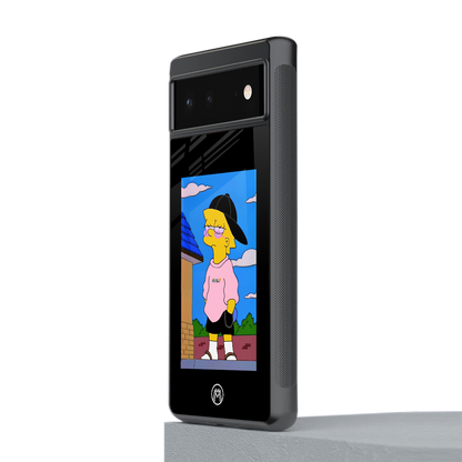 lisa simpson back phone cover | glass case for Google Pixel 6A