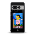 lisa simpson back phone cover | glass case for google pixel 7 pro