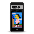 lisa simpson back phone cover | glass case for google pixel 7 pro