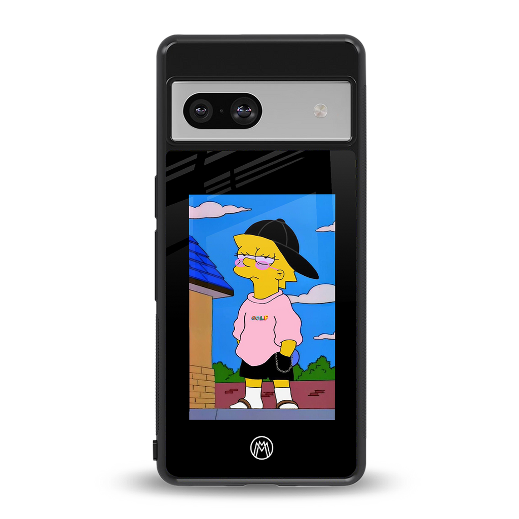 lisa simpson back phone cover | glass case for Google Pixel 7