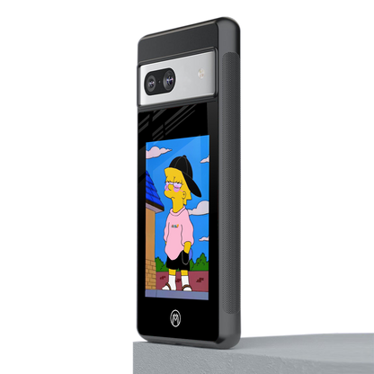 lisa simpson back phone cover | glass case for Google Pixel 7