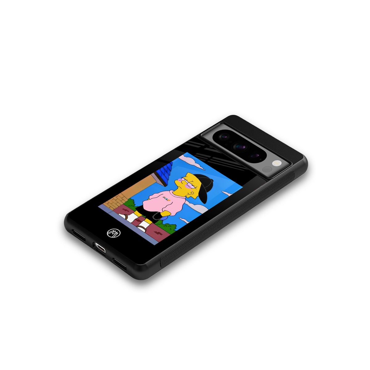 lisa simpson back phone cover | glass case for google pixel 8 pro