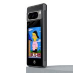 lisa simpson back phone cover | glass case for google pixel 8 pro