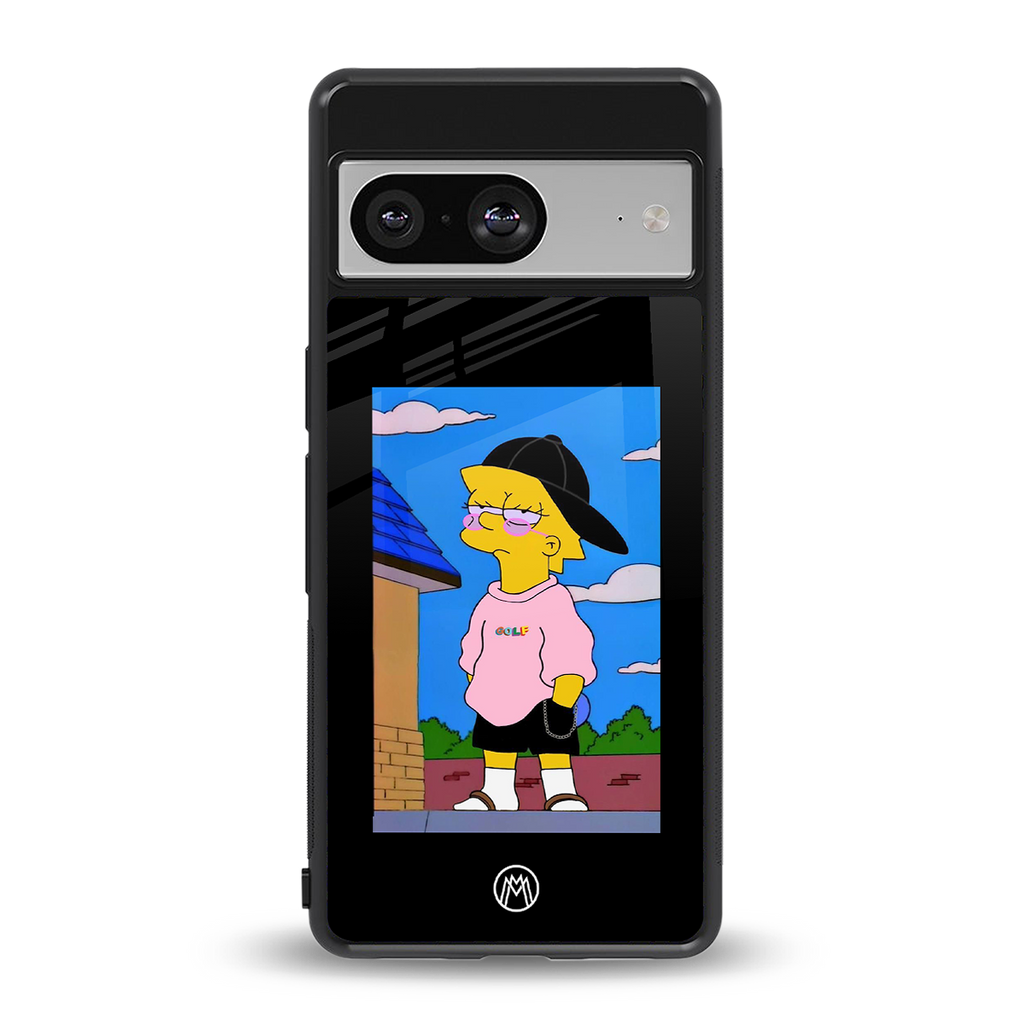 lisa simpson back phone cover | glass case for Google Pixel 8