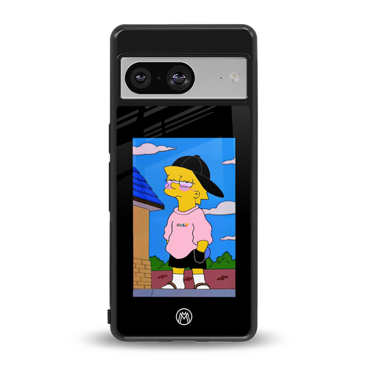 lisa simpson back phone cover | glass case for Google Pixel 8