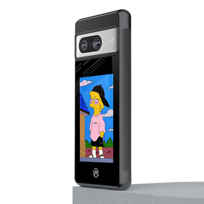lisa simpson back phone cover | glass case for Google Pixel 8