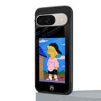 lisa simpson back phone cover | glass case for google pixel 9
