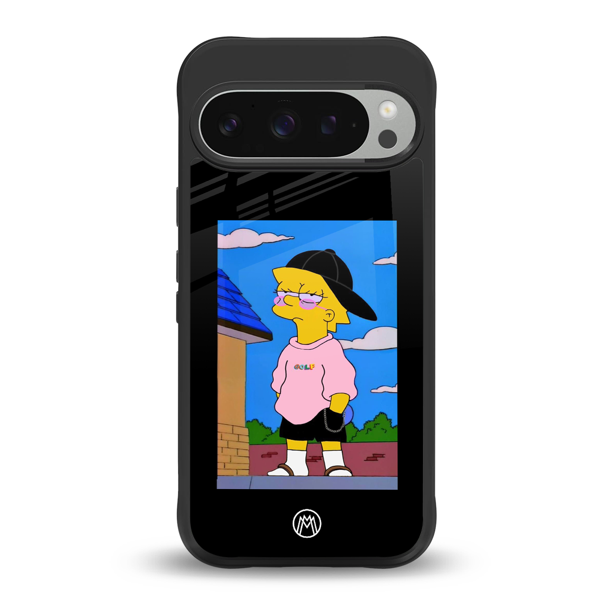 lisa simpson back phone cover | glass case for google pixel 9 pro xl