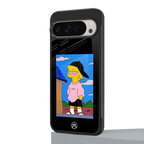lisa simpson back phone cover | glass case for google pixel 9 pro