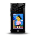 lisa simpson back phone cover | glass case for samsung galaxy s23 ultra