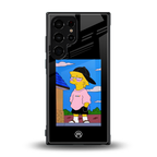 lisa simpson back phone cover | glass case for samsung galaxy s23 ultra