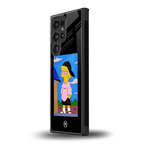 lisa simpson back phone cover | glass case for samsung galaxy s23 ultra