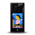 lisa simpson back phone cover | glass case for samsung galaxy s25 ultra