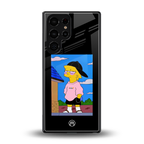 lisa simpson back phone cover | glass case for samsung galaxy s25 ultra