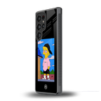lisa simpson back phone cover | glass case for samsung galaxy s25 ultra