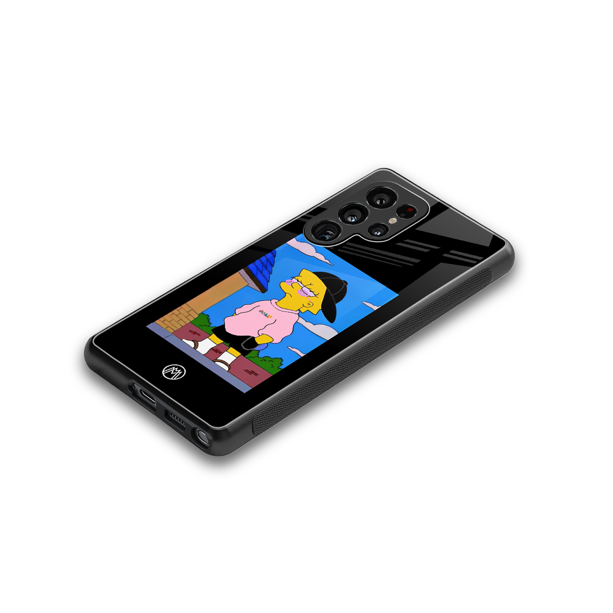 lisa simpson back phone cover | glass case for samsung galaxy s25 ultra