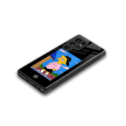 lisa simpson back phone cover | glass case for samsung galaxy s25 ultra