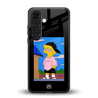 lisa simpson back phone cover | glass case for samsung galaxy s24 fe