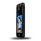 lisa simpson back phone cover | glass case for samsung galaxy s24 fe