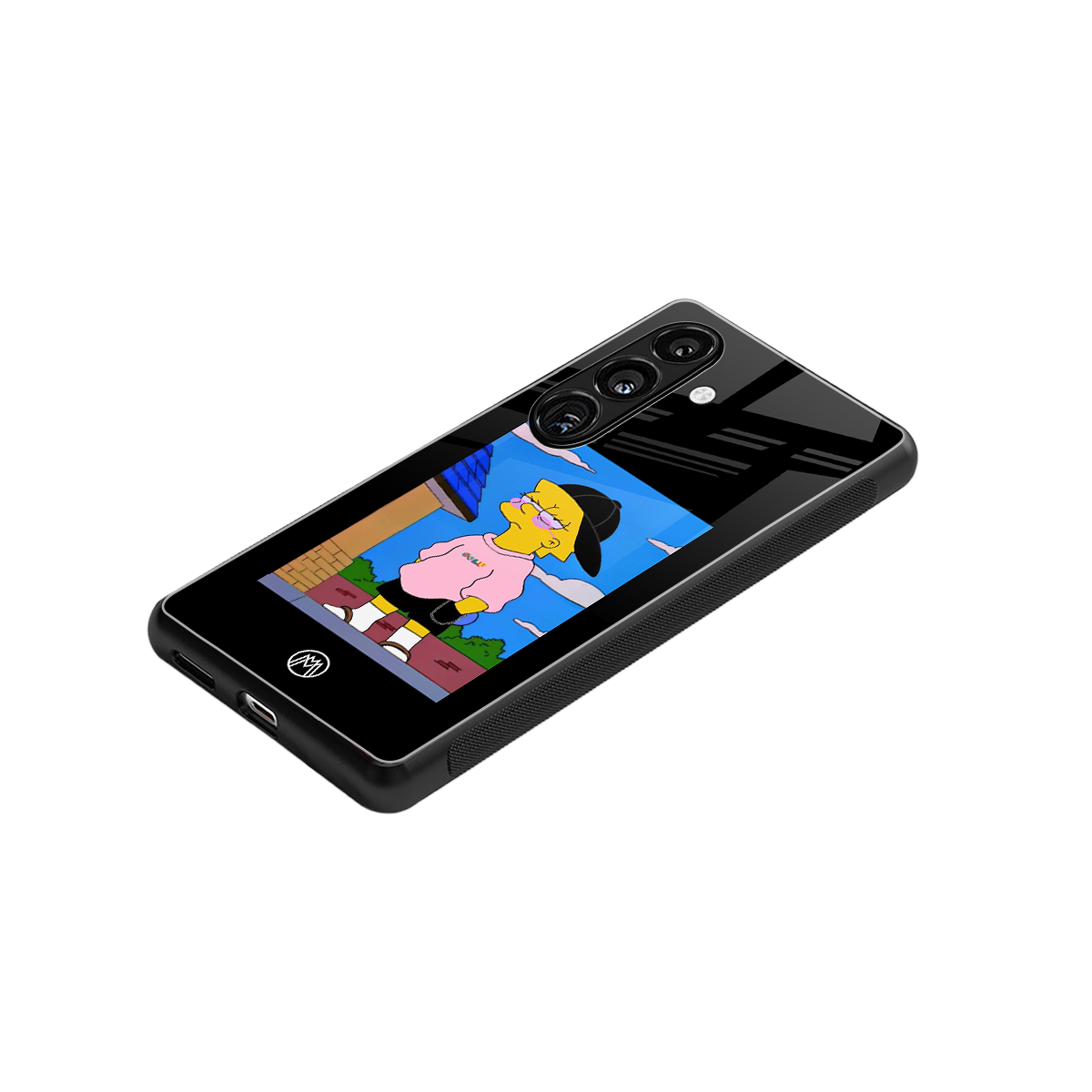 lisa simpson back phone cover | glass case for samsung galaxy s24