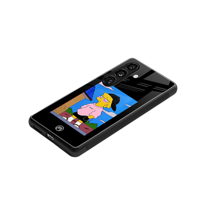 lisa simpson back phone cover | glass case for samsung galaxy s24 plus