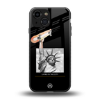 living in the city back phone cover | glass case for iphone 13 mini