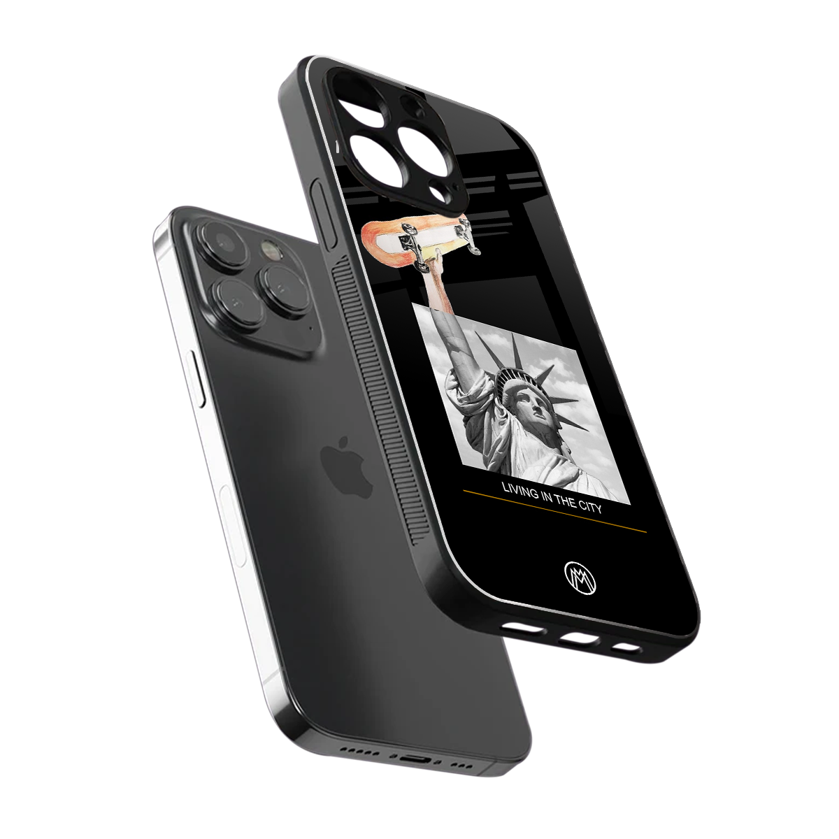 living in the city back phone cover | glass case for iphone 15 pro max