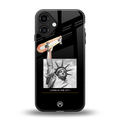 living in the city back phone cover | glass case for iphone 16 plus