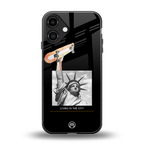 living in the city back phone cover | glass case for iphone 16 plus