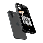living in the city back phone cover | glass case for iphone 16 plus