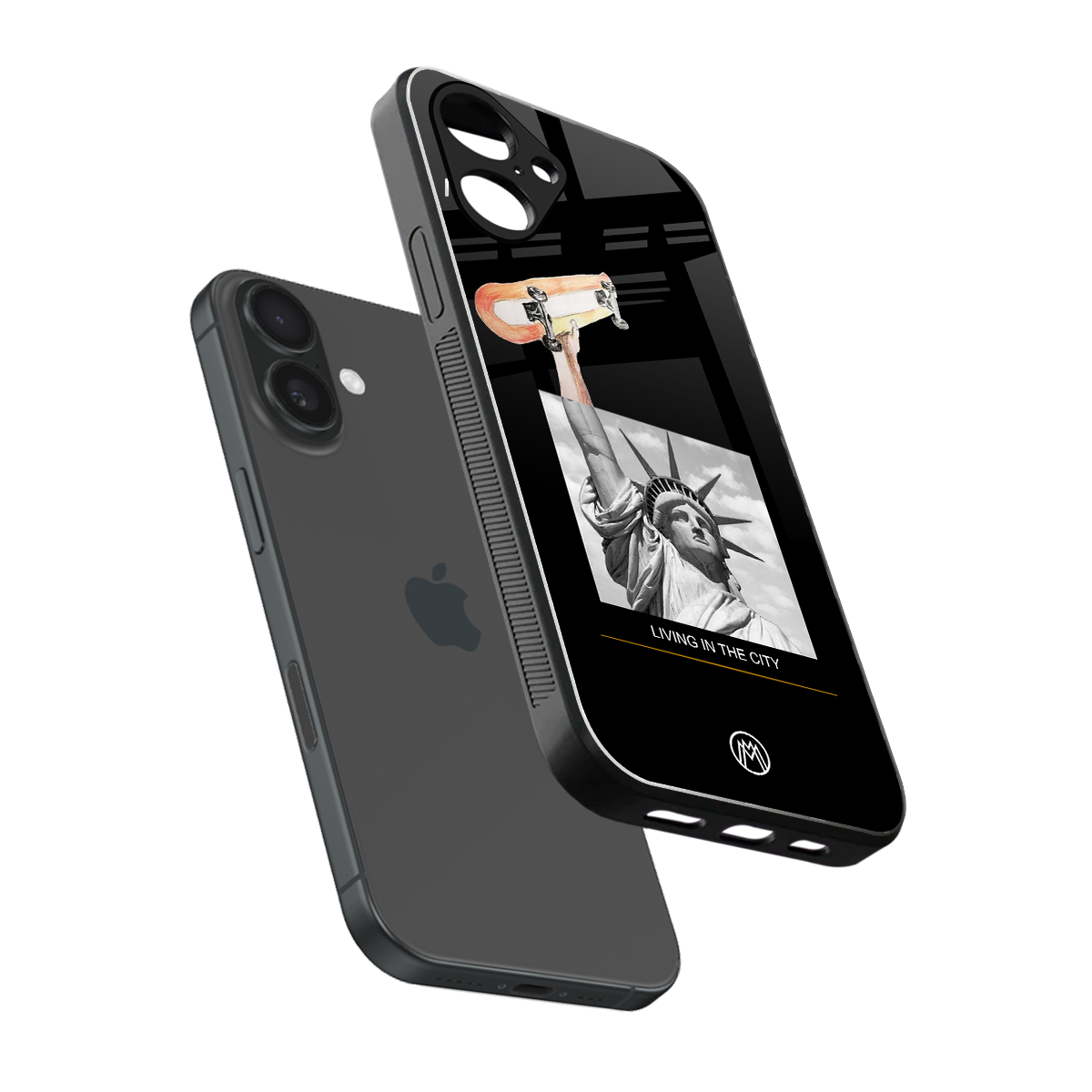 living in the city back phone cover | glass case for iphone 16