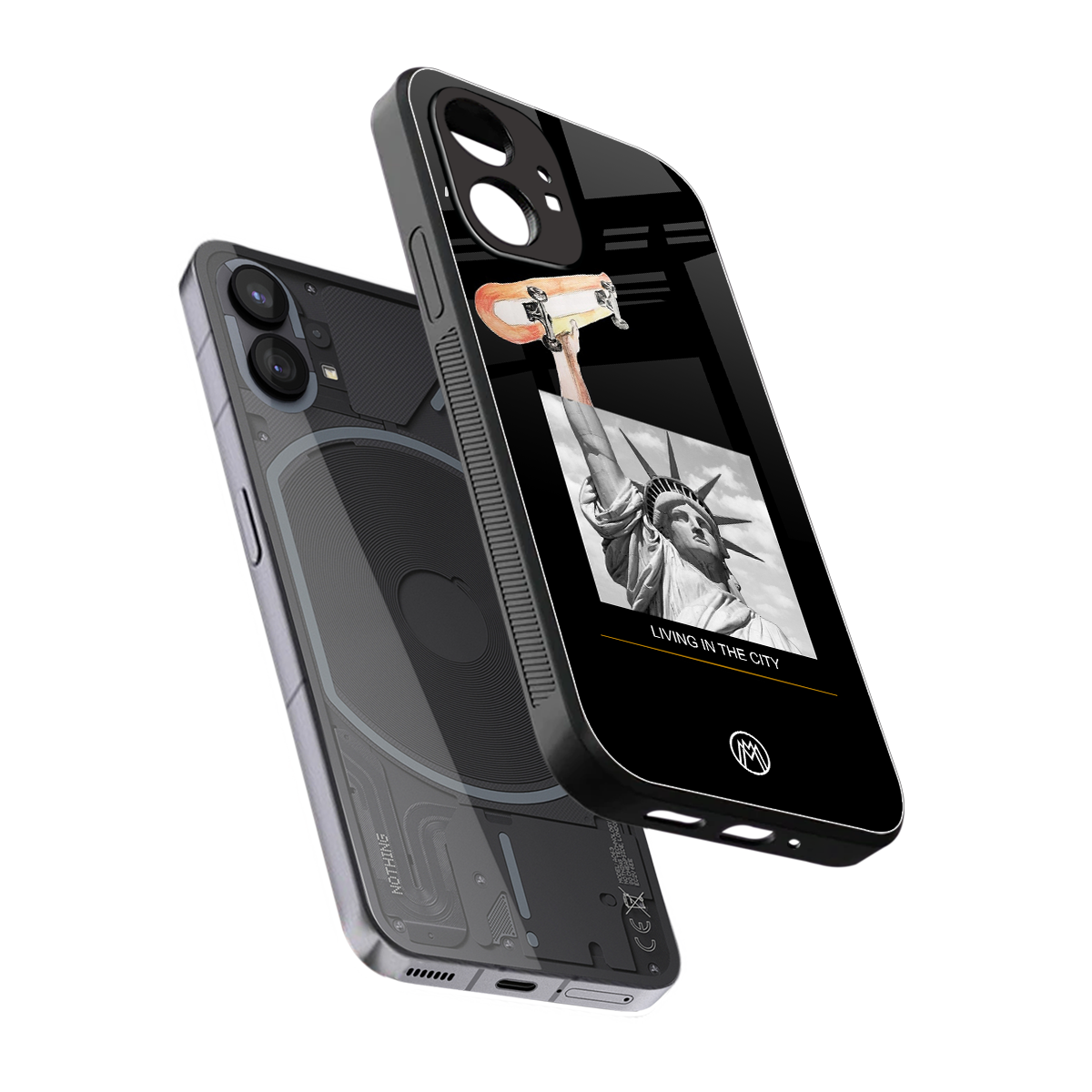 living in the city back phone cover | glass case for nothing phone 1