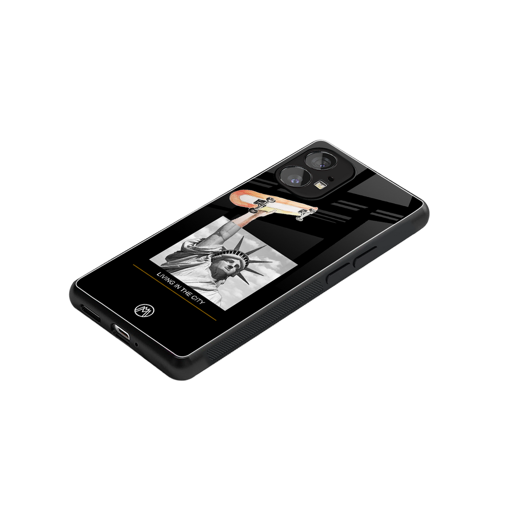 living in the city back phone cover | glass case for nothing phone 1