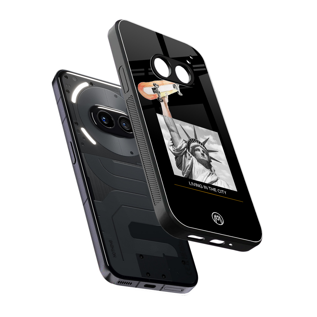 living in the city back phone cover | glass case for nothing phone 2a