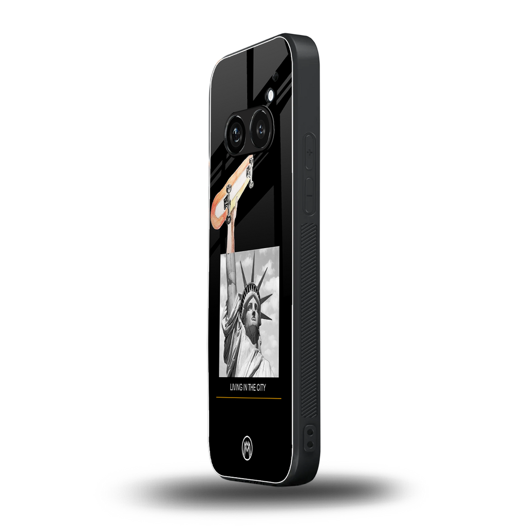living in the city back phone cover | glass case for nothing phone 2a