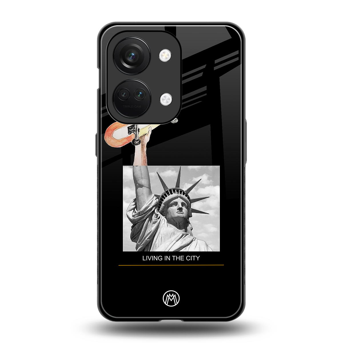 living in the city back phone cover | glass case for oneplus nord 3