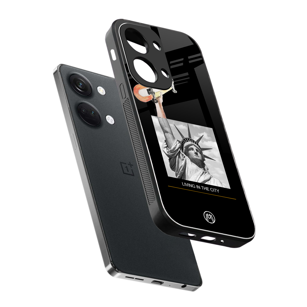 living in the city back phone cover | glass case for oneplus nord 3