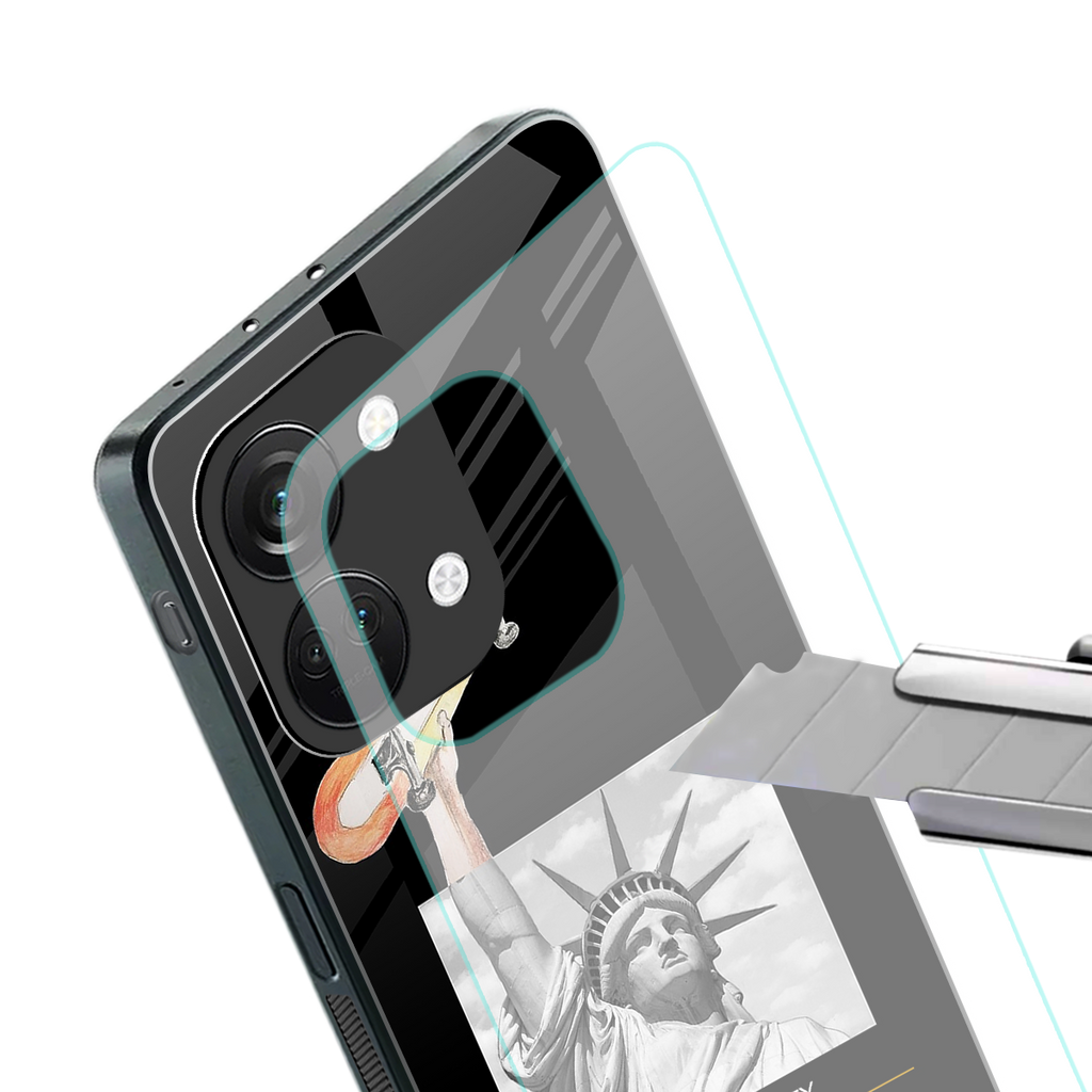 living in the city back phone cover | glass case for oneplus nord 3